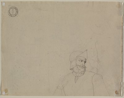 風景の中の兵士 (裏面) 作： Carl Ludwig Tischbein