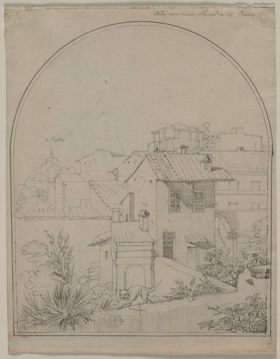 ローマの私の窓からの眺め (直腸) 作： Carl Ludwig Tischbein