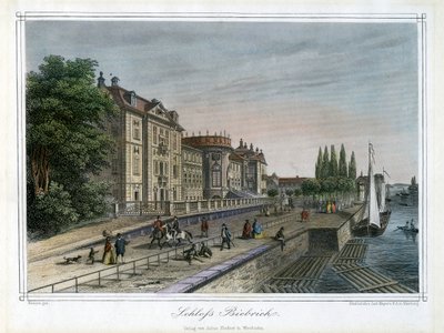ビーブリッヒ宮殿、ヴィースバーデン、ドイツ、c1820 作： Carl Mayer