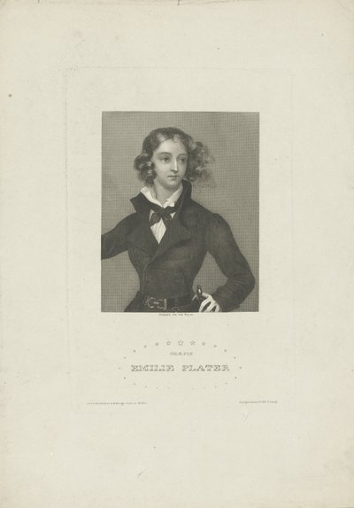エミリアプラター1806-1831、1834年頃の肖像画。 作： Carl Mayer