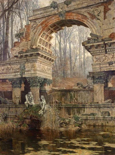 シェーンブルンのローマ時代の遺跡 作： Carl Moll