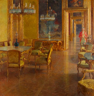ヒンメルプフォルトガッセにあるサヴォイア公ユージンの冬宮殿の内部 作： Carl Moll