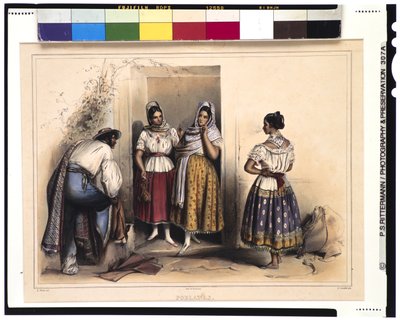 1836年以降のプエブラの女性（カラーリソ） 作： Carl Nebel