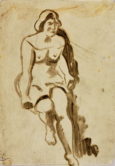 座る女性 作： Carl Newman