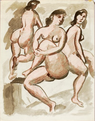 3人の女性ヌード 作： Carl Newman