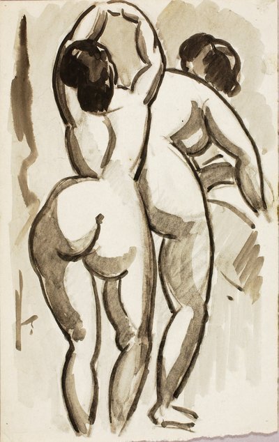 2人の女性の立ち姿 作： Carl Newman