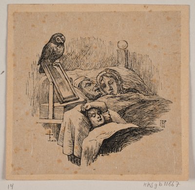 ゆりかごで眠る子供の頃のウグルスピルへ 作： Carl Peter Theodor Rothweiler