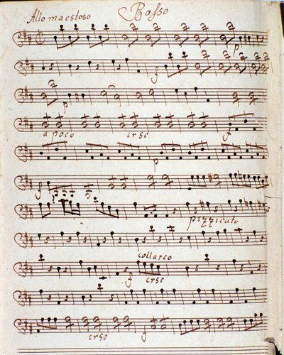 カール・フィリップ・シュターミッツの協奏曲ニ長調の楽譜のページ 作： Carl Philipp Stamitz