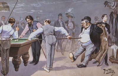 ビリヤードホールのコミカルなシーン 作： Carl Robert Arthur Thiele