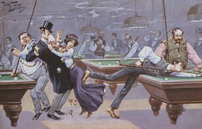 ビリヤードホールのコミカルなシーン 作： Carl Robert Arthur Thiele