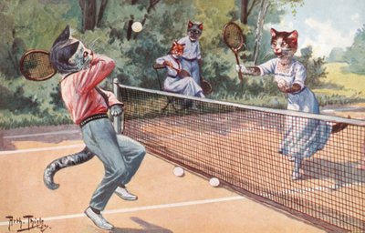 ユーモラスな猫のポストカード（カラーリトグラフ） 作： Carl Robert Arthur Thiele