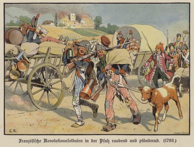 プファルツでのフランス兵による強盗・略奪行為 作： Carl Röchling