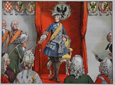 シレジアの地所へのオマージュ、1741年11月17日 作： Carl Röchling
