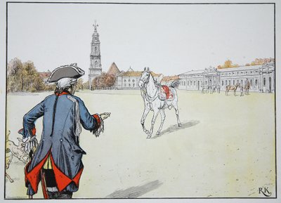 オールドフリッツと彼の好きな馬 作： Carl Röchling