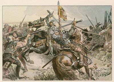1449年にニュルンベルクと戦ったアルバートアキレス。 作： Carl Rohling