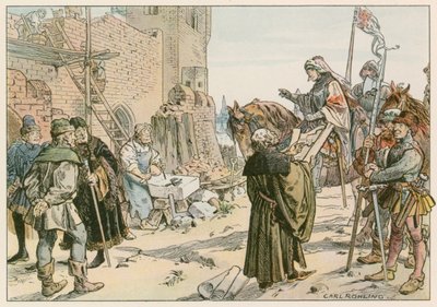 1443年にシュプレー川に城の基礎が築かれたフレデリック2世 作： Carl Rohling