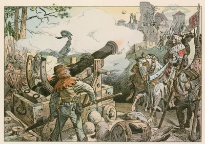 フレデリック1世（1371〜1440年）、1414年にフォン・キッツォー家と戦った 作： Carl Rohling