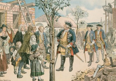 フレデリックウィリアム1世（1688〜1740年）、1739年に東プロイセンでザルツブルグ人を追放 作： Carl Rohling