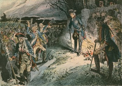 1758年のホッホキルヒの戦いでの敗北後のフレデリック大王（1712-1786） 作： Carl Rohling