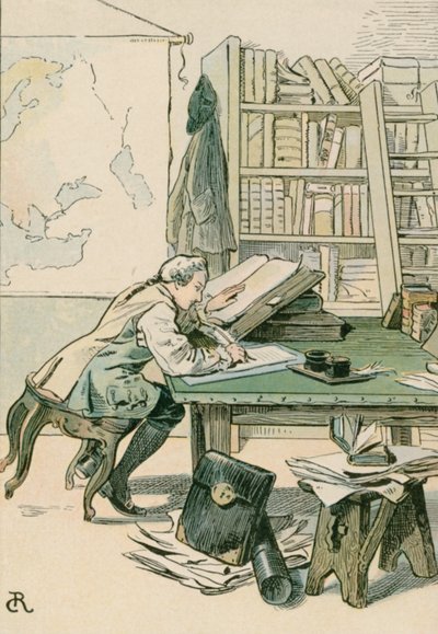 フレデリック大王（1712-1786）がクストリーンの皇太子 作： Carl Rohling