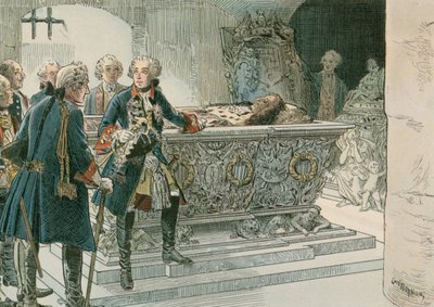 フレデリック大王（1712-1786）、大選挙人の棺 作： Carl Rohling