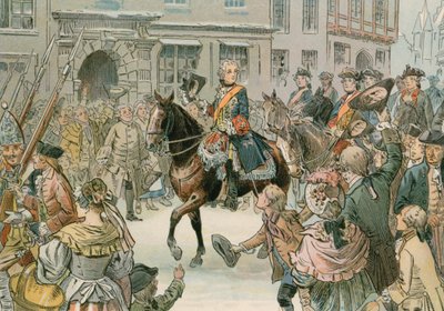 フレデリック大王（1712-1786）が1741年にヴロツワフの町を占領 作： Carl Rohling