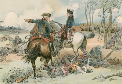 フレデリック大王、1757年のコリンの戦い 作： Carl Rohling