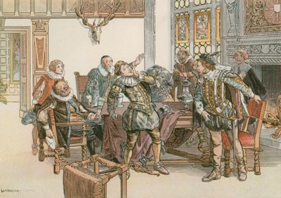 1613年にノイブルクのパラタイン伯爵と対立するジョンジギスムント 作： Carl Rohling