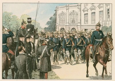 1888年のフレデリック3世、ドイツ皇帝、プロイセン王（1831-1888）の最後のパレード 作： Carl Rohling
