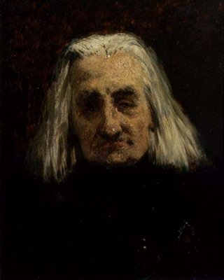 フランツ・リスト（1811-1886）の肖像（油彩・キャンバス） 作： Carl Schlosser