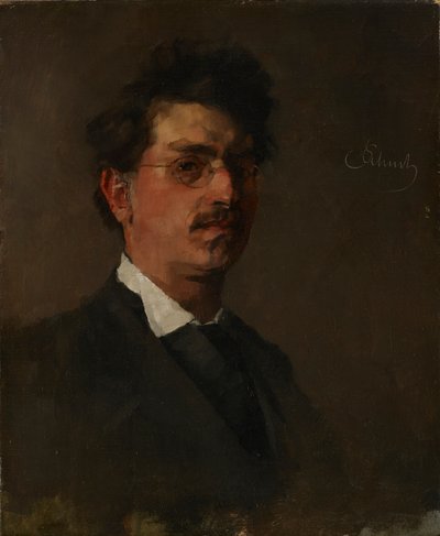自画像 作： Carl Schuch
