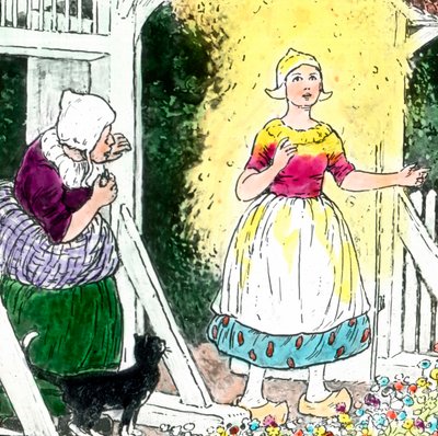 グリム童話集 母ハルダ画像は1910年頃のもの。カール・サイモン・アーカイブ 作： Carl Simon