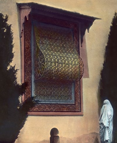 モロッコ北部、ハーレムの窓、撮影年：1910年頃。カール・サイモン・アーカイブ 作： Carl Simon