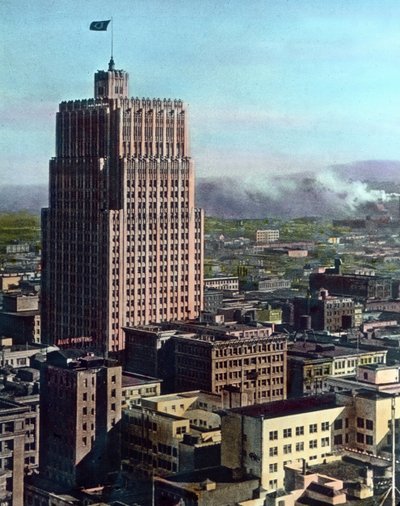 アメリカ合衆国、カリフォルニア州、サンフランシスコの総合郵便局本部、画像は1920年頃。カール・サイモン・アーカイブ 作： Carl Simon