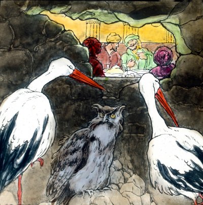 Wilhelm Hauff - Fairy Tales - コウノトリのカリフ。画像は1910年頃のもの。カール・サイモン・アーカイブ 作： Carl Simon