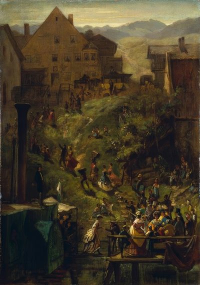 ゼーショープに到着 作： Carl Spitzweg
