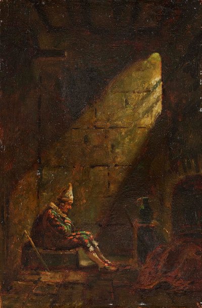 灰の水曜日、1860年頃。 作： Carl Spitzweg