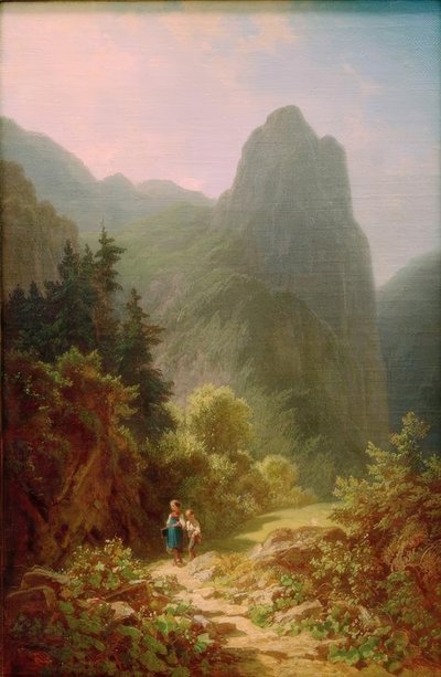 Bergschüleram Ammergauer Kofel 作： Carl Spitzweg