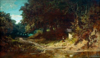 森のチャペルの前に祈る少女 作： Carl Spitzweg