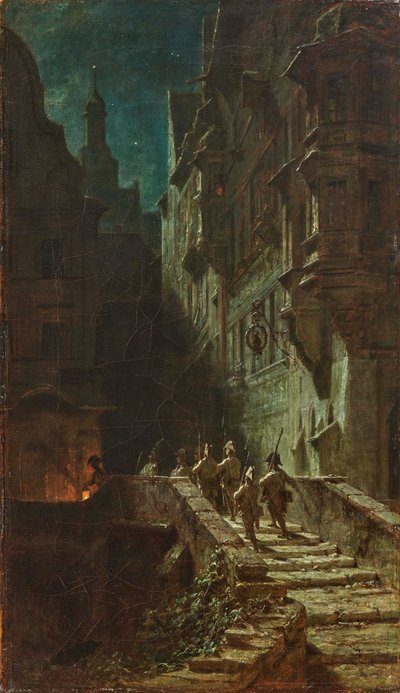 クラウドガードナイトラウンド。 作： Carl Spitzweg