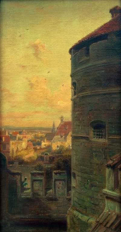 ローテンブルクオプデアタウバーの消化塔 作： Carl Spitzweg
