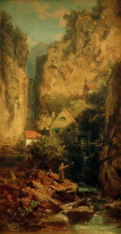マス釣り人 作： Carl Spitzweg
