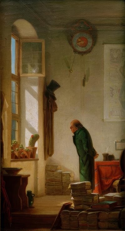 サボテン愛好家 作： Carl Spitzweg