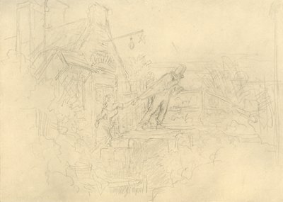 Der Zechpreller、19世紀半ば後半、1924年。 作： Carl Spitzweg