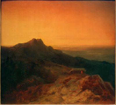 夕方のベネディックテンワンド 作： Carl Spitzweg