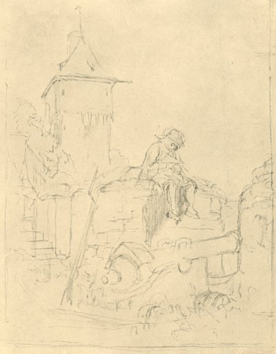 19世紀中期後半、1924年頃のダイシルドヴァッヘ。 作： Carl Spitzweg