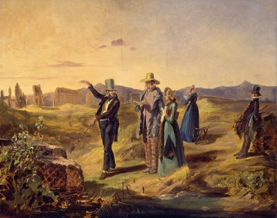 カンパーニャのイギリス人、1835年頃。 作： Carl Spitzweg