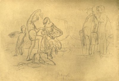 19世紀中期後半、イタリアの外国人、c1924。 作： Carl Spitzweg