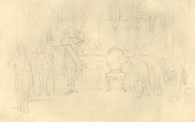 19世紀半ばの後半、1924年の殿下の高官。 作： Carl Spitzweg