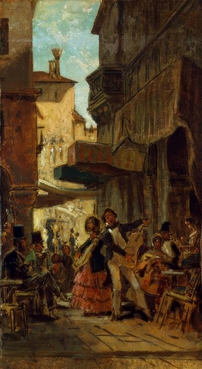 イタリアのストリートシンガー 作： Carl Spitzweg
